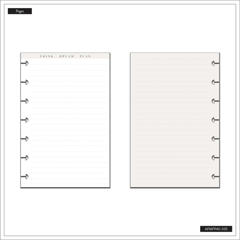 Neutrals - Dotted Lined Mini Filler Paper - 40 Sheets - Image 3