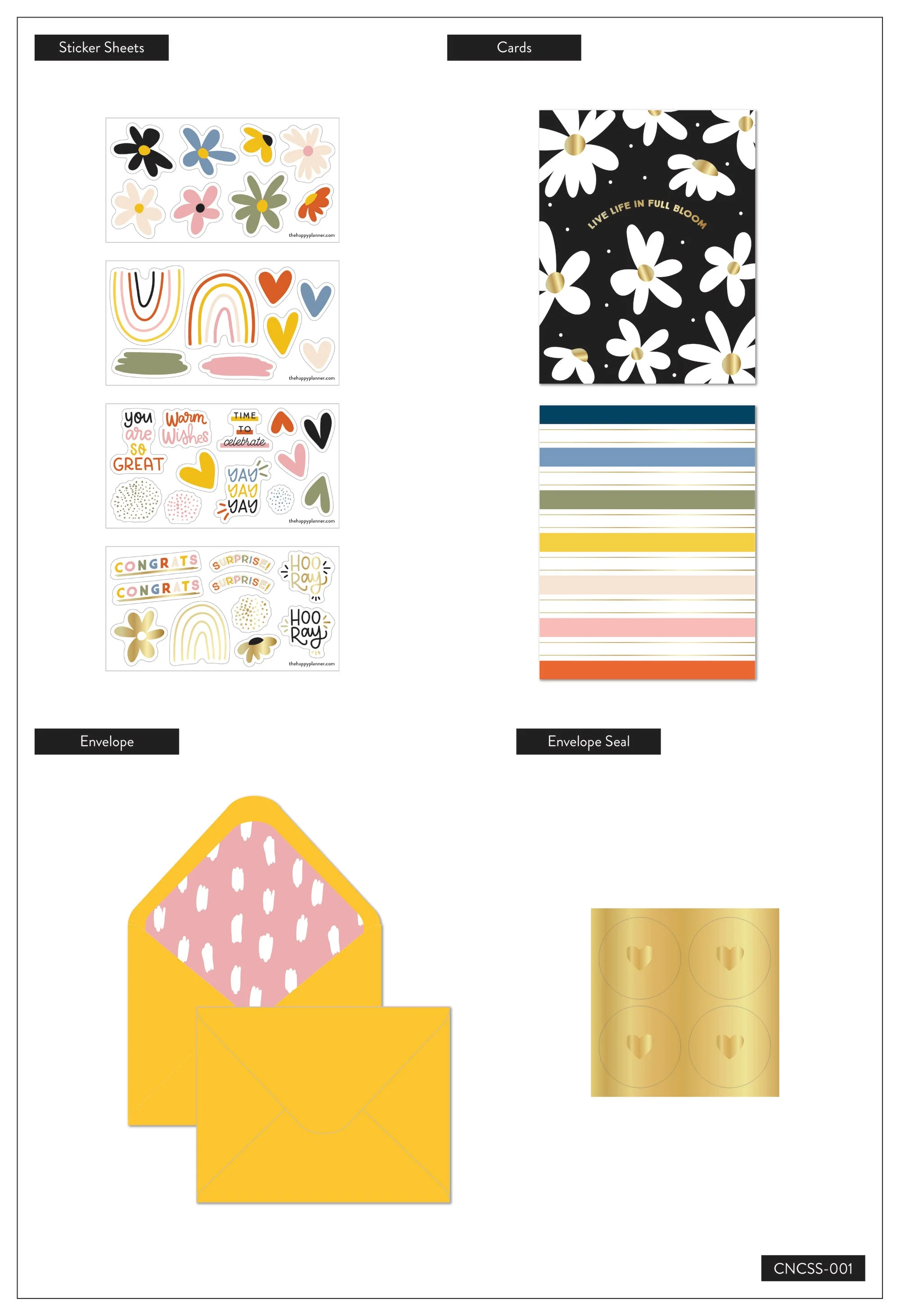 Oh Happy Day Note Card Set + Stickers - Image 7