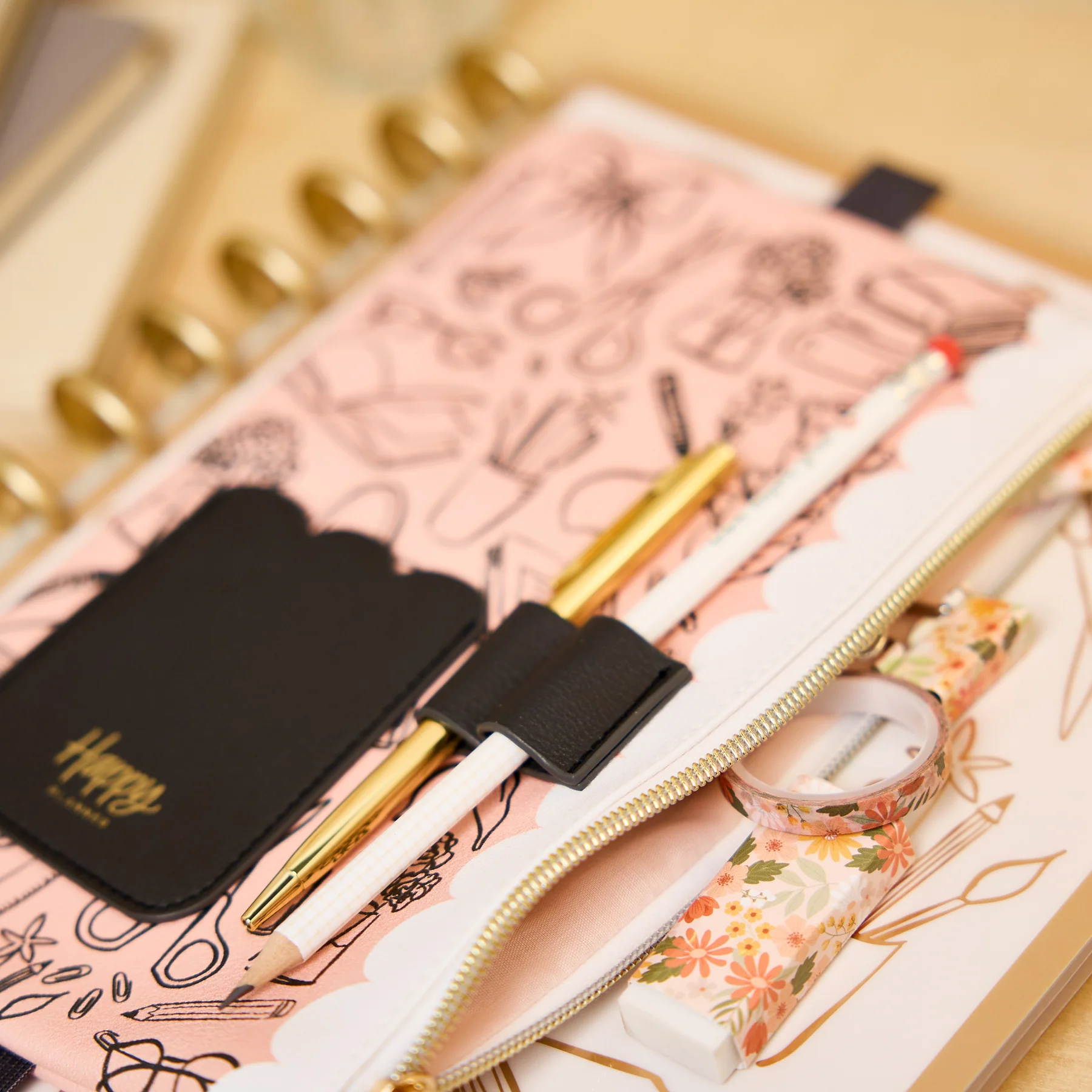 Pastel Poetry - Banded Pen Pouch with Pen Loop - Image 4