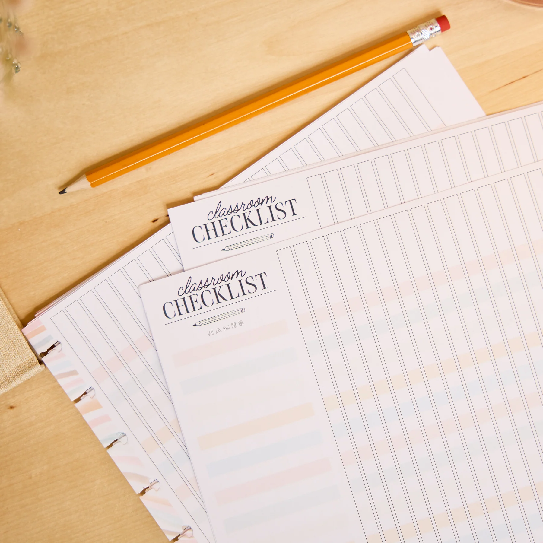 Pastel Poetry - Big Teacher Checklist Filler Paper - 40 Sheets - Image 4