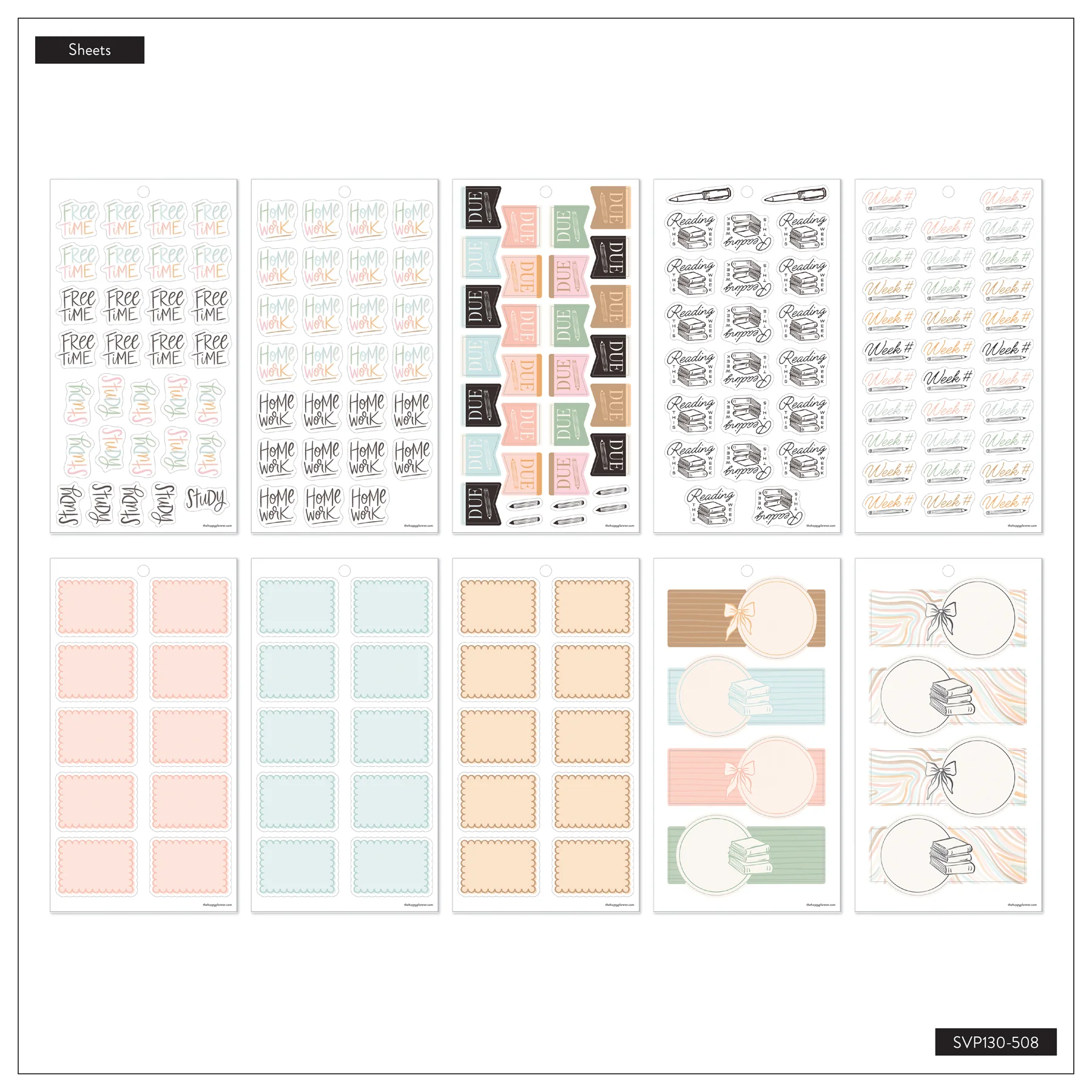 Pastel Poetry Homeschool - Value Pack Stickers - Big - Image 8