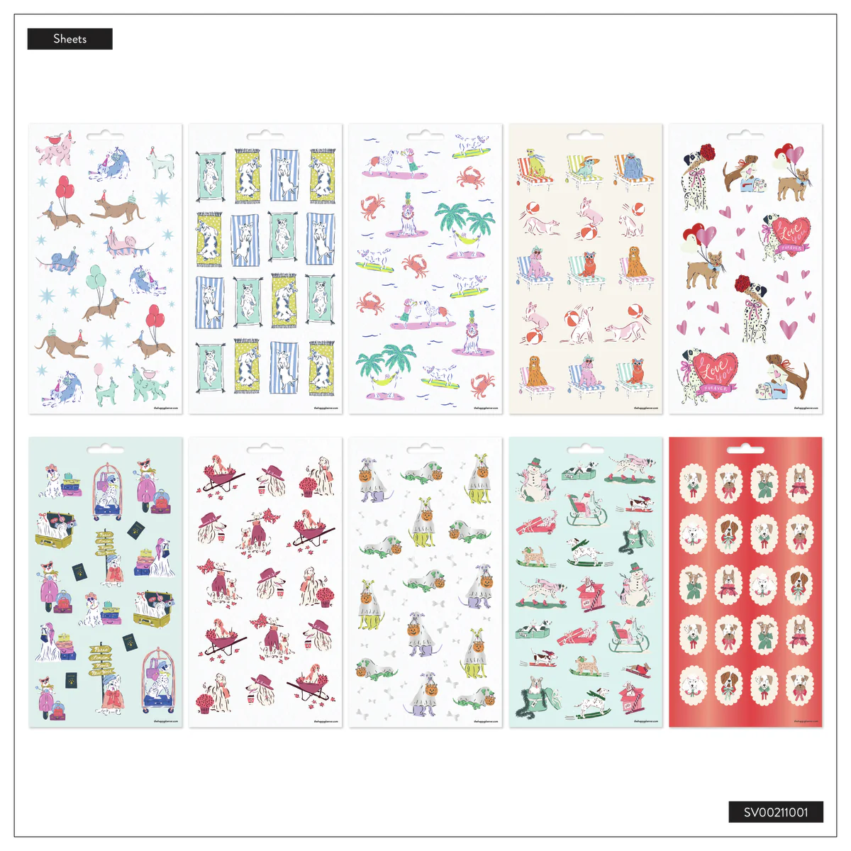 Pawsitive Seasonal Dogs - 10 Sticker Sheets - Image 9
