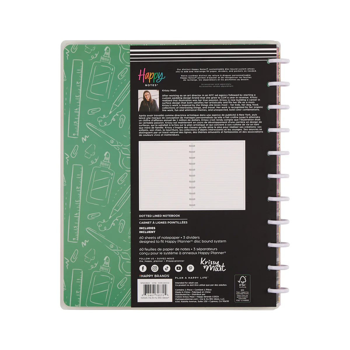 Pawsitive Teacher - Dotted Lined Big Notebook - 60 Sheets - Image 13