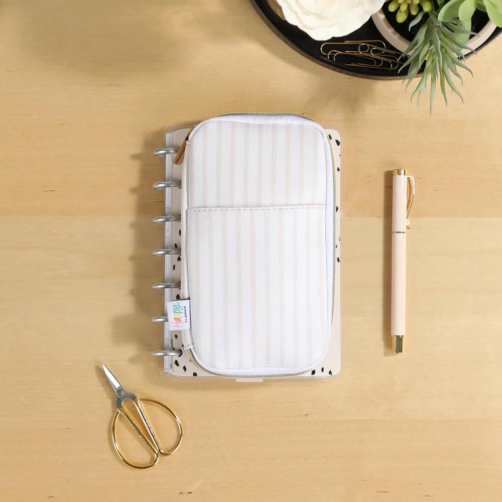 Peachy Stripes - Banded Accessory Zip Pouch - Image 4