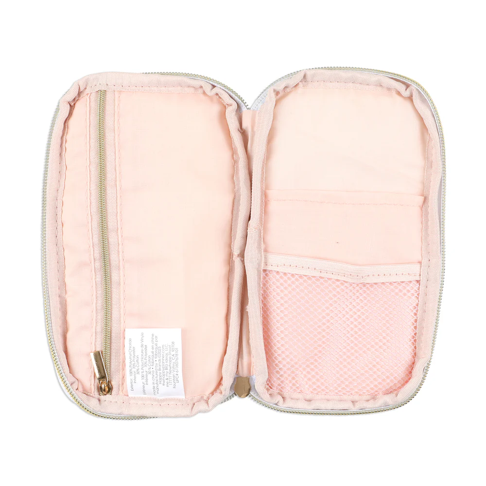Peachy Stripes - Banded Accessory Zip Pouch - Image 6