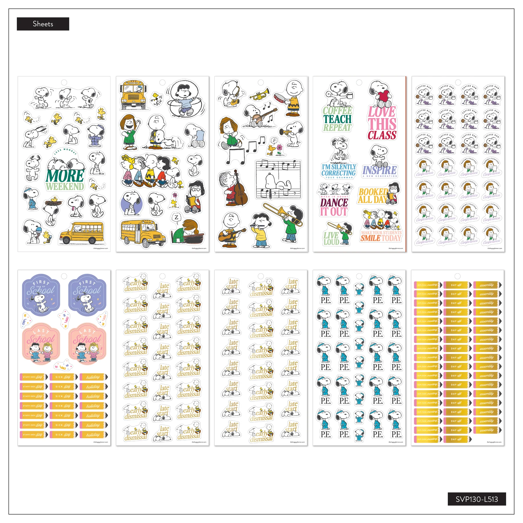 PEANUTS™ Teacher - Value Pack Stickers - Big - Image 12