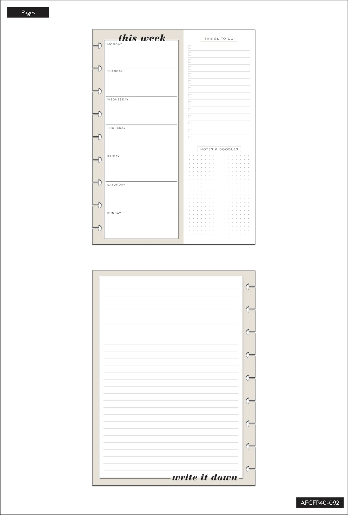 Perfect Plans Weekly Priorities Classic Filler Paper - 40 Sheets - Image 4
