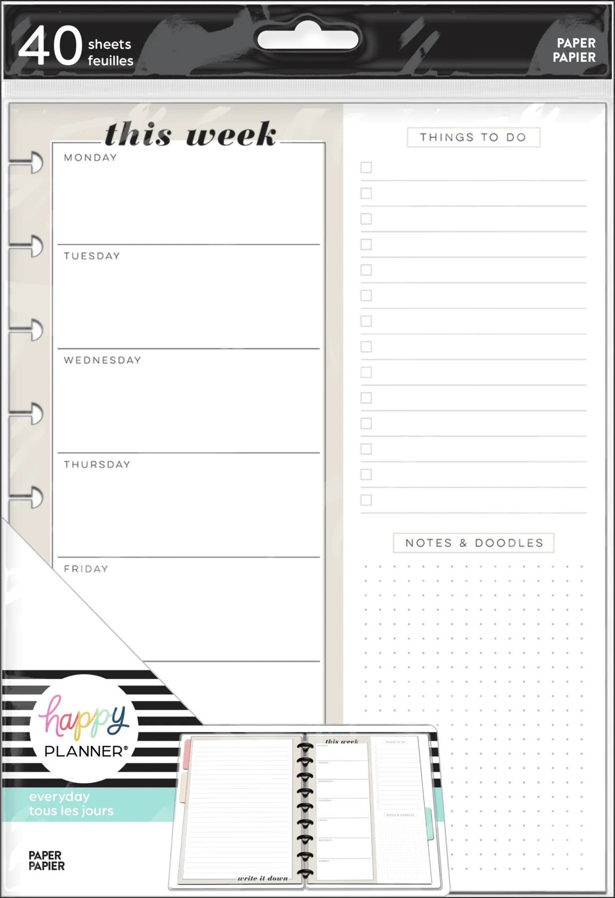 Perfect Plans Weekly Priorities Classic Filler Paper - 40 Sheets - Image 5