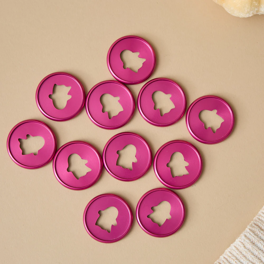 Pink Ghost Cutout - Medium Metal Disc Set - Image 3
