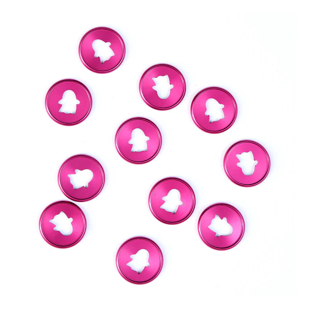 Pink Ghost Cutout - Medium Metal Disc Set - Image 4