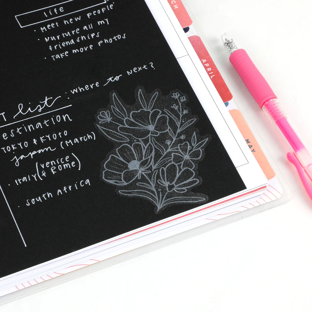 Plan Your Best Life - Black Filler Paper + Clear Stickers Bundle - Image 10