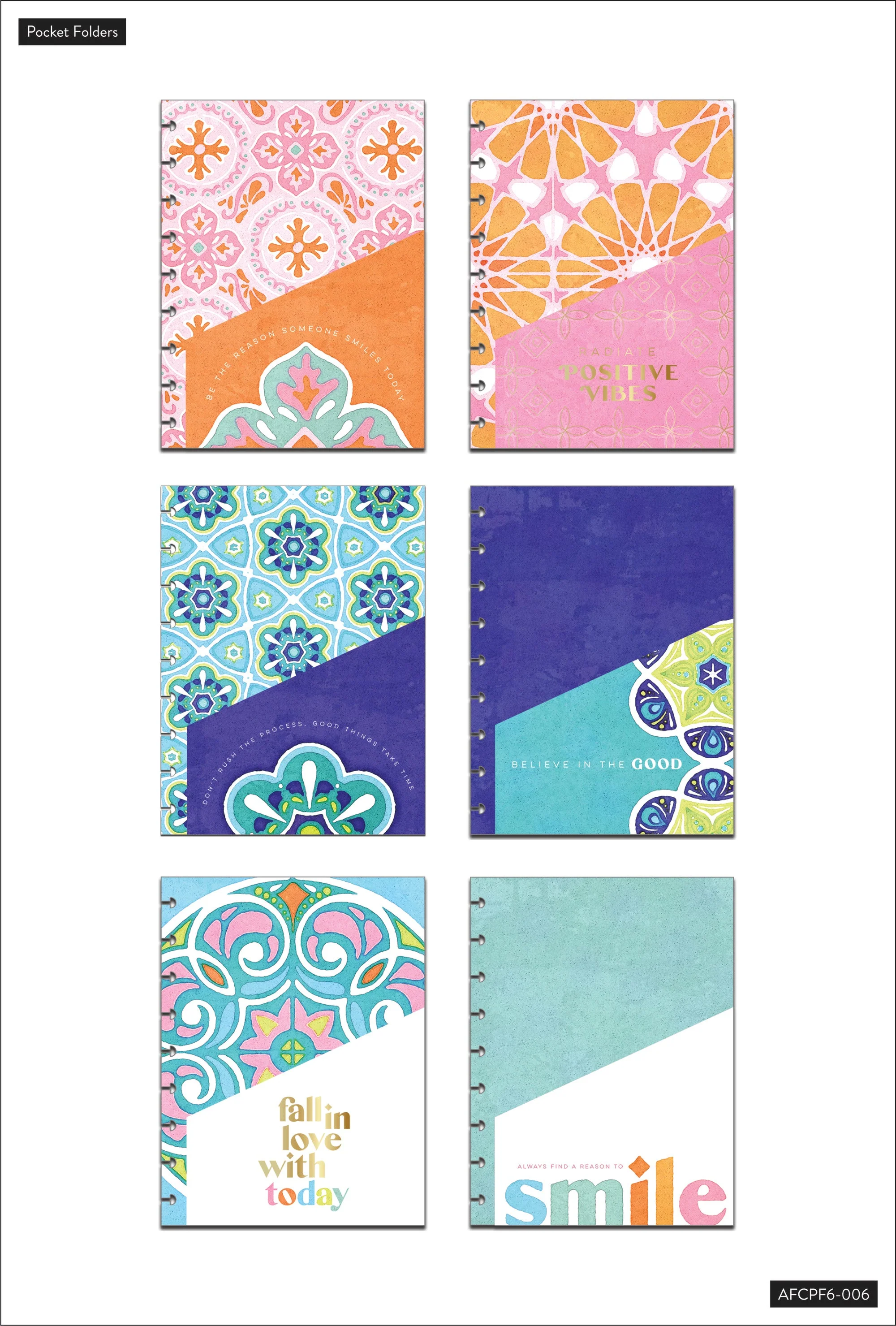 Playful Tile Classic Planner Folders - 6 Pack - Image 3