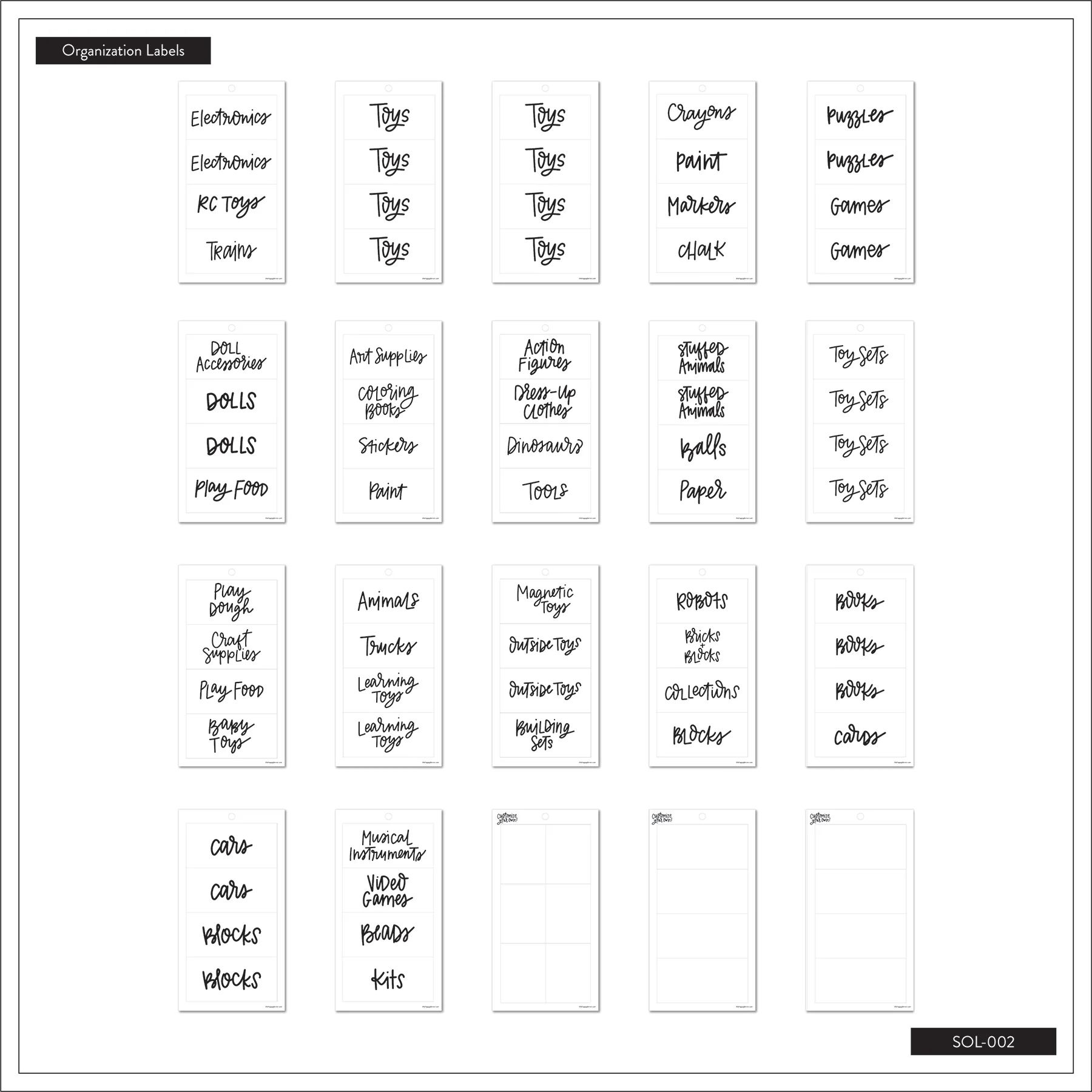 Playroom - Organization Labels - Image 4