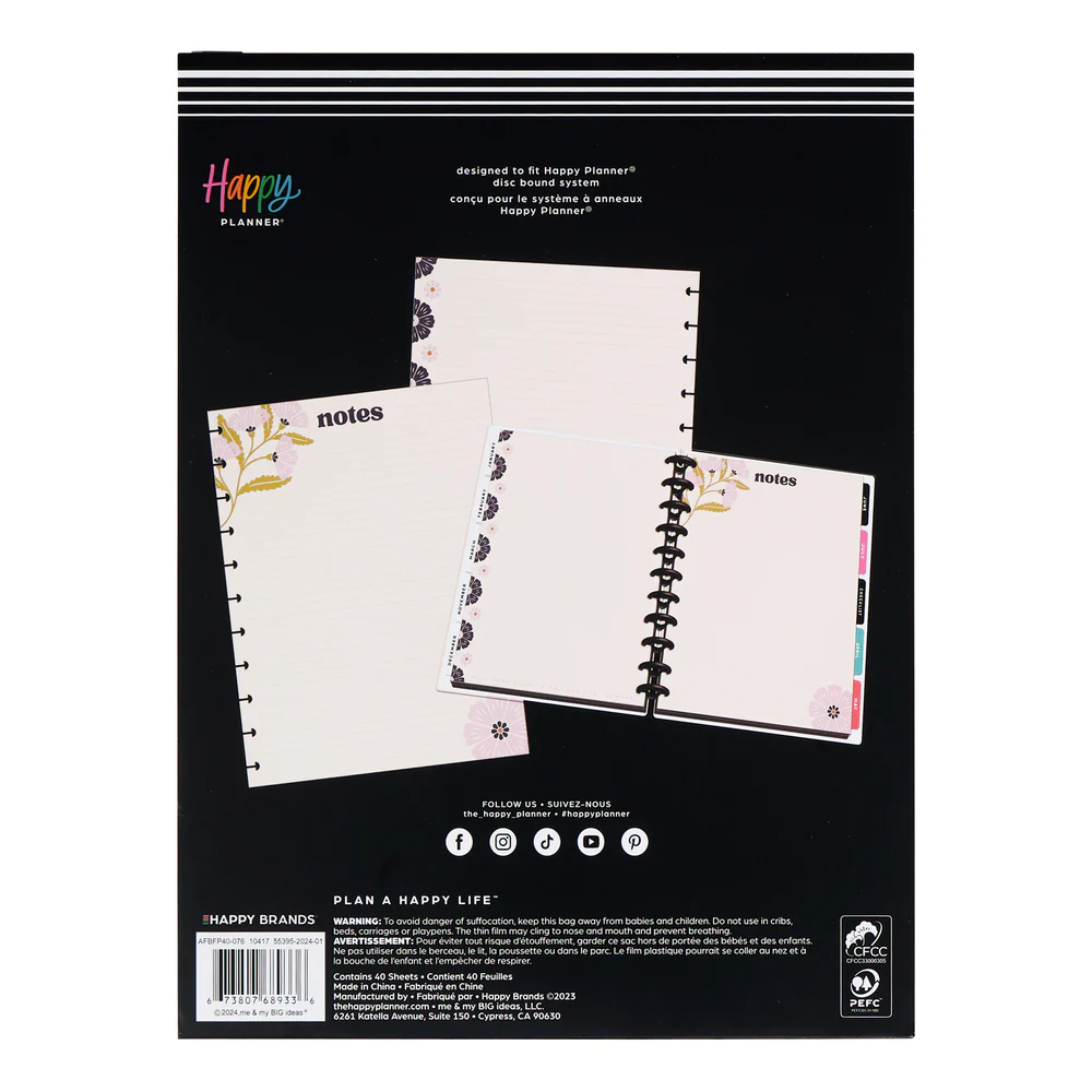 Plum Happy - Dotted Lined Big Filler Paper - 40 Sheets - Image 7