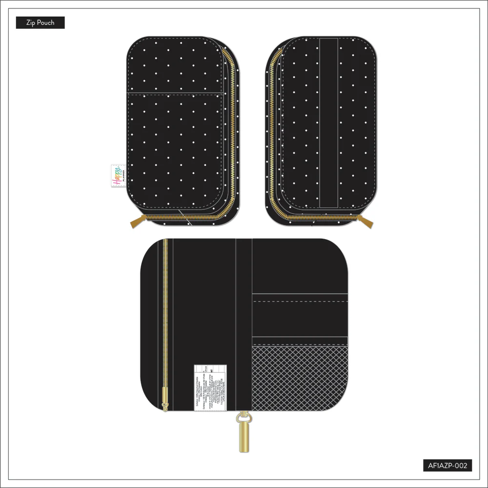 Polka Dot - Banded Accessory Zip Pouch - Image 5