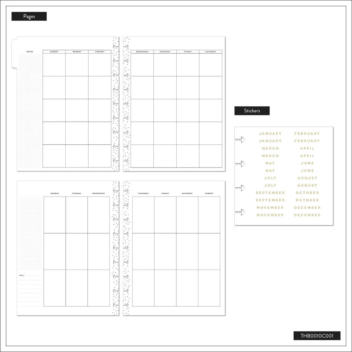 Pop of Positivity - Classic Undated Vegan Leather Planner Bundle - Image 4
