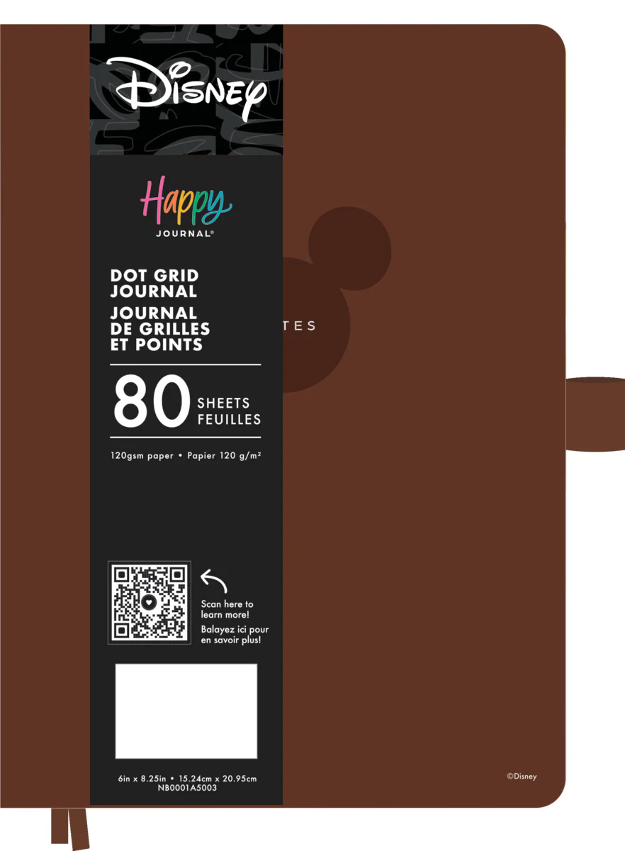 Premium Disney Mickey Mouse - Espresso - Dot Grid Book Bound Journal - 80 Sheets - Image 22