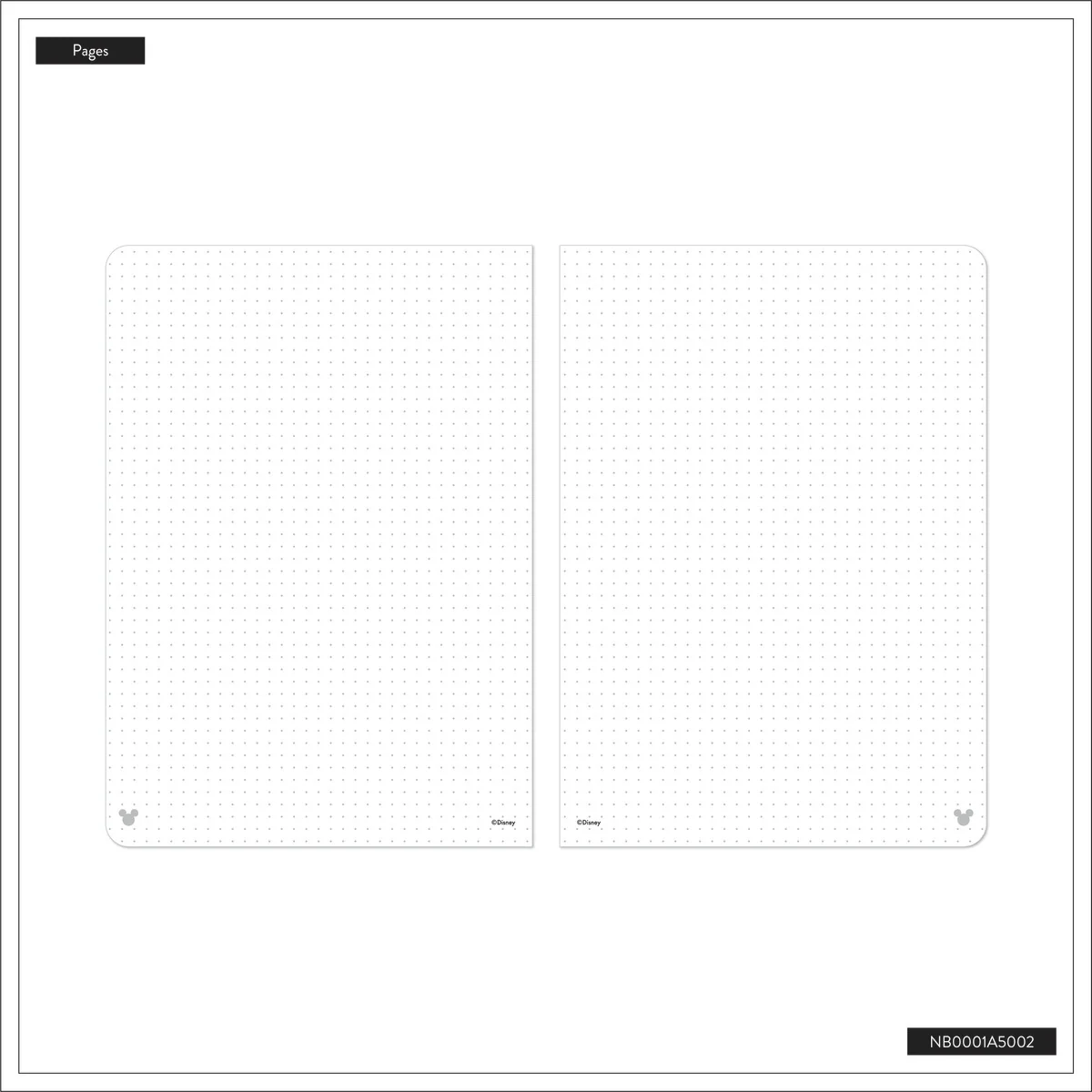 Premium Disney Mickey Mouse - Obsidian - Dot Grid Book Bound Journal - 80 Sheets - Image 22