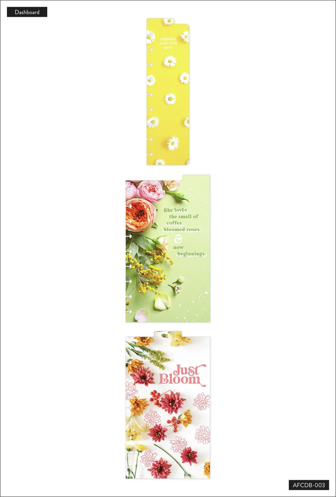 Pressed Florals Classic Dashboard - 3 Pack - Image 4