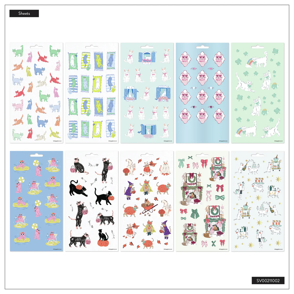 Purrfect Seasonal Cats - 10 Sticker Sheets - Image 6