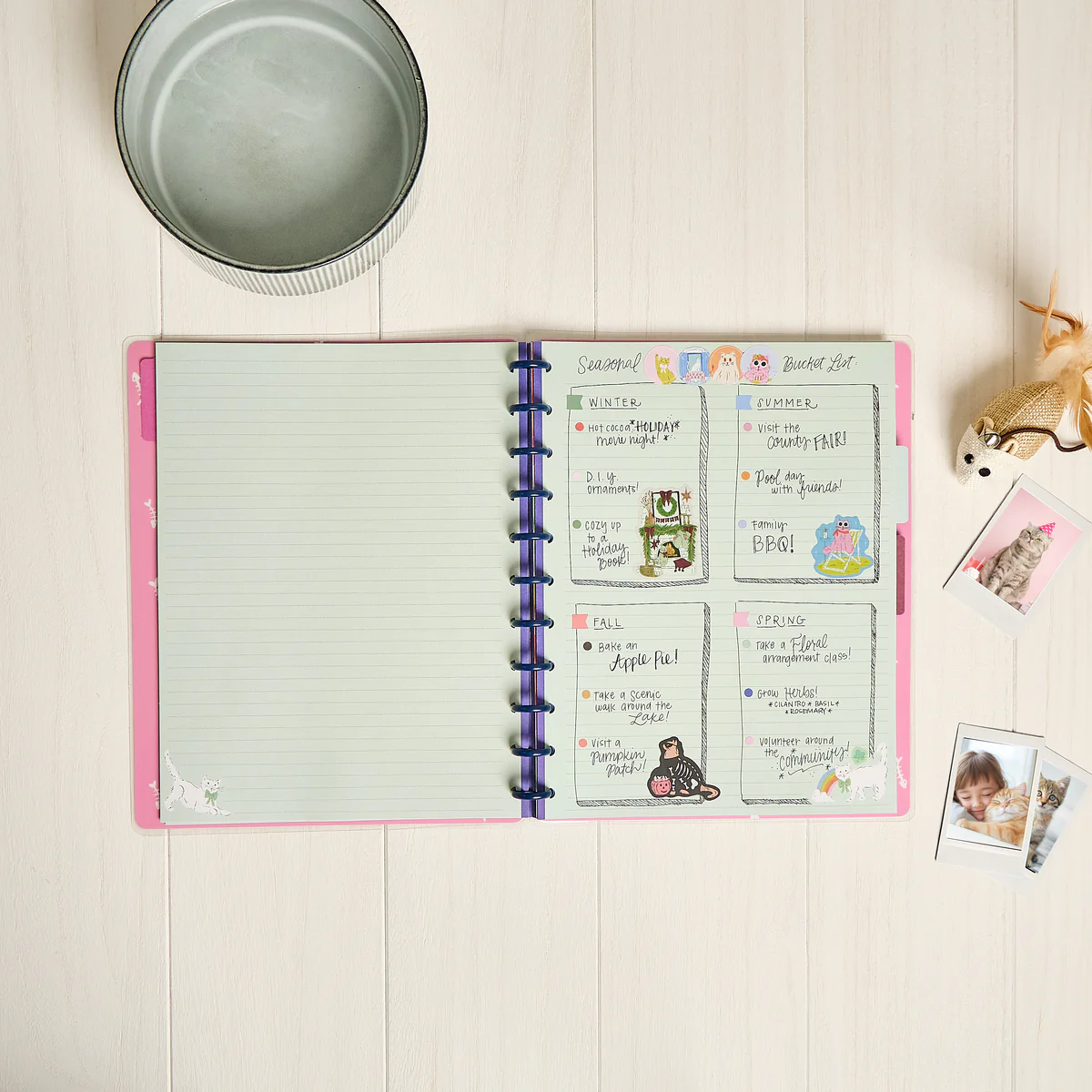 Purrfect Seasonal Cats - Dotted Lined Big Notebook - 60 Sheets - Image 19