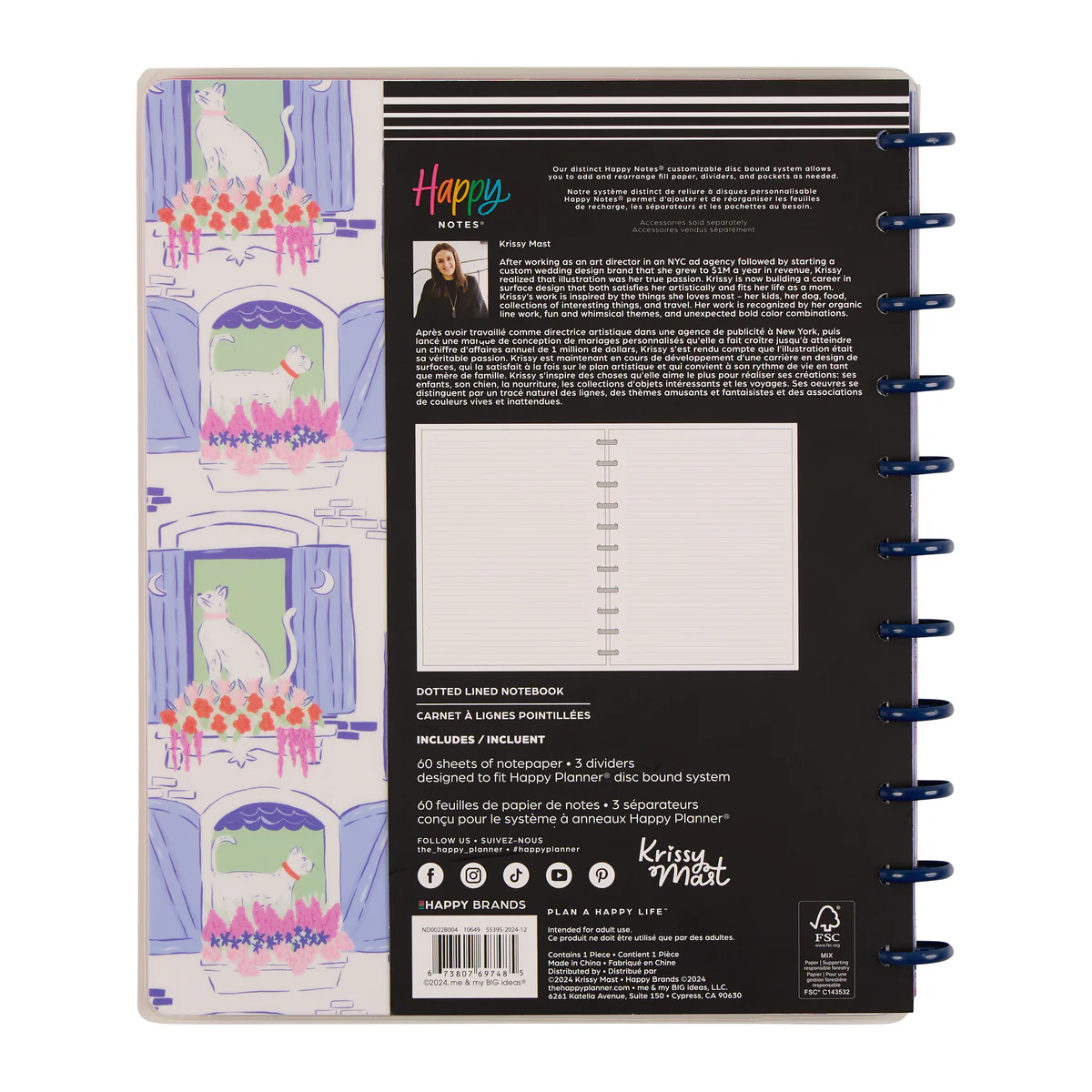 Purrfect Seasonal Cats - Dotted Lined Big Notebook - 60 Sheets - Image 27