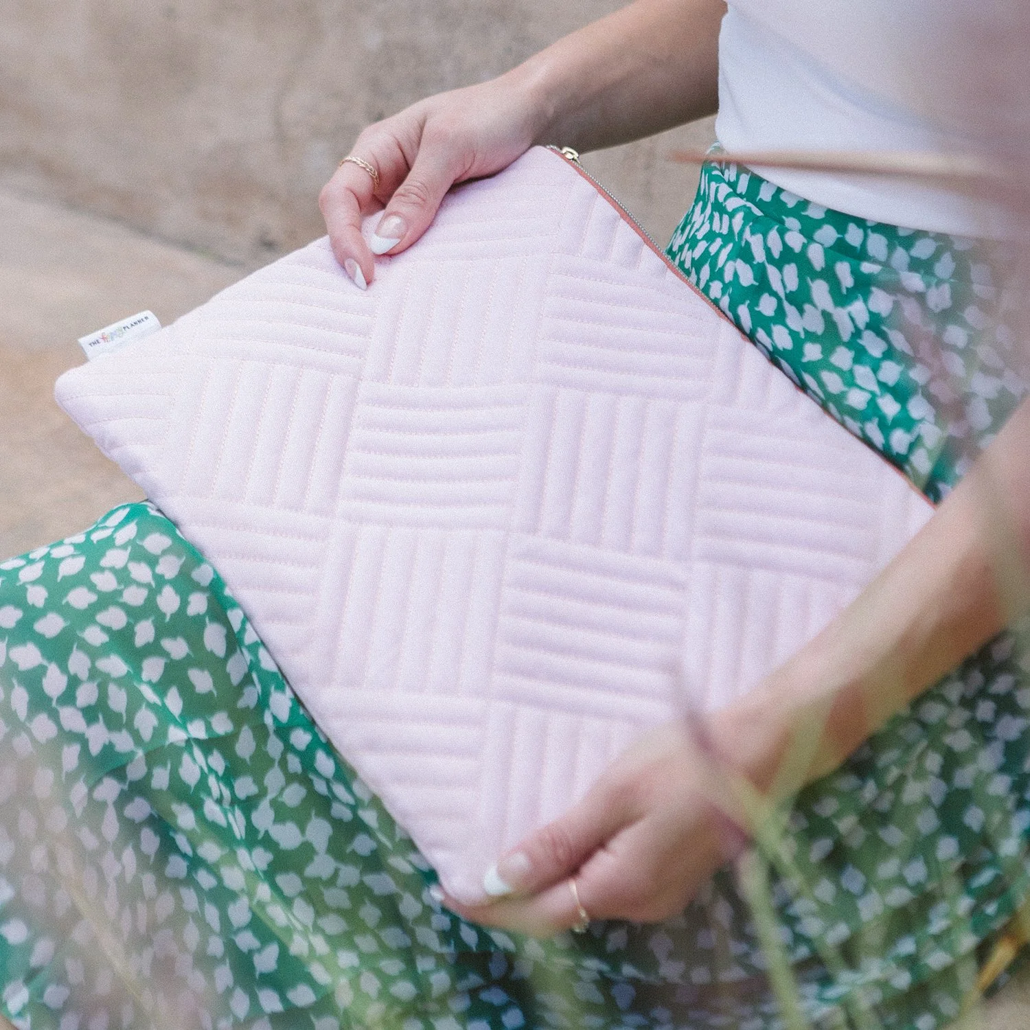 Quilted Blush Classic Zip Planner Sleeve - Image 4
