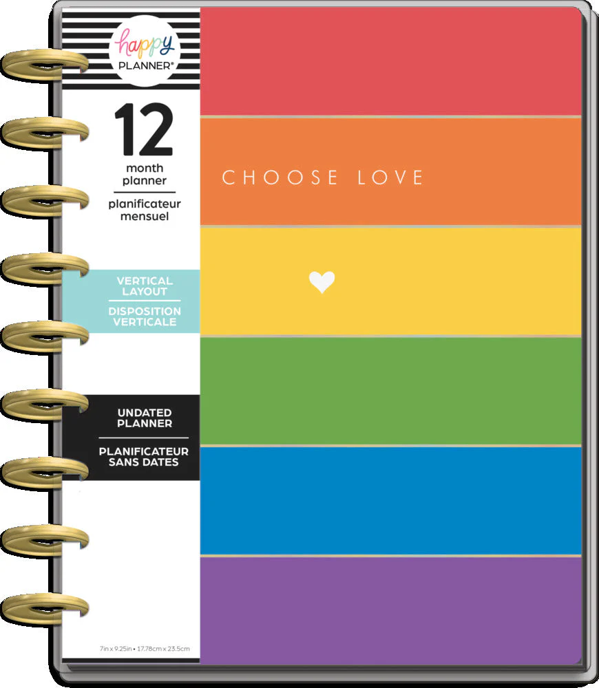 Rainbow Pride Planner - Classic Vertical Undated Planner - 12 Months - Image 11