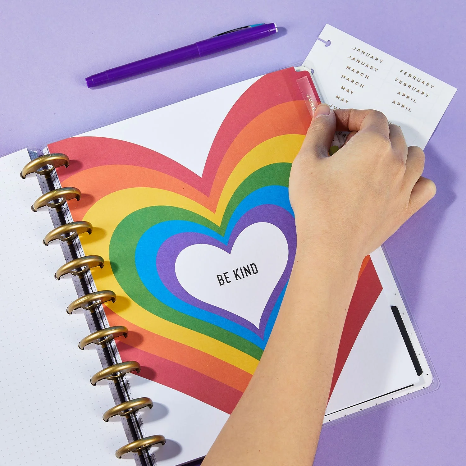 Rainbow Pride Planner - Classic Vertical Undated Planner - 12 Months - Image 6