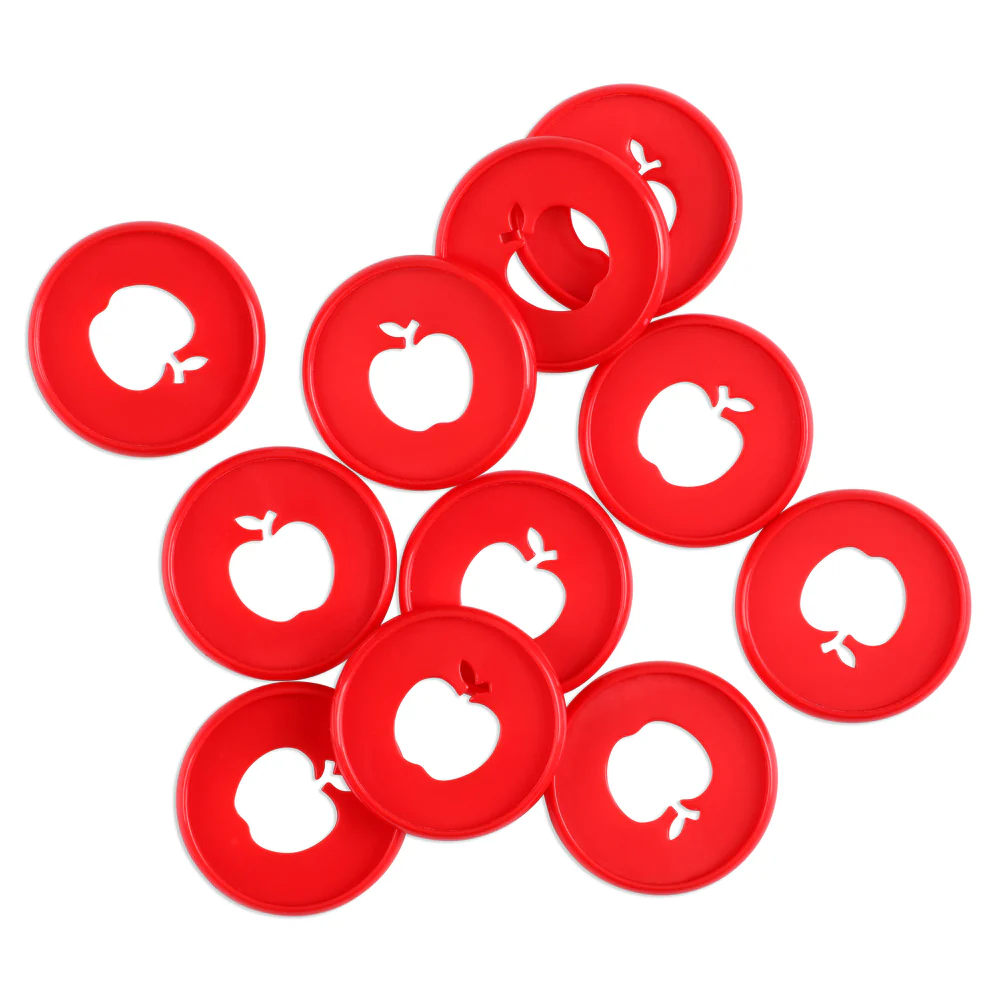 Red Apple Cutout - Medium Plastic Disc Set - Image 3