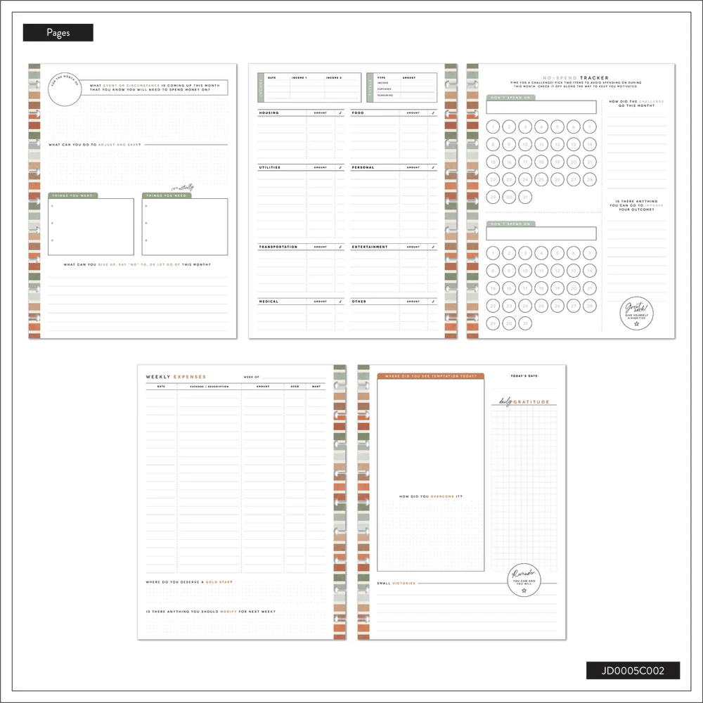 Reflect & Grow - Classic Guided Budget Journal - 80 Sheets - Image 9