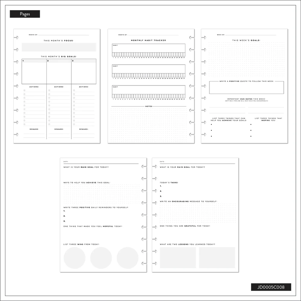 Reflect & Grow - Classic Guided Goals Journal - 80 Sheets - Image 8