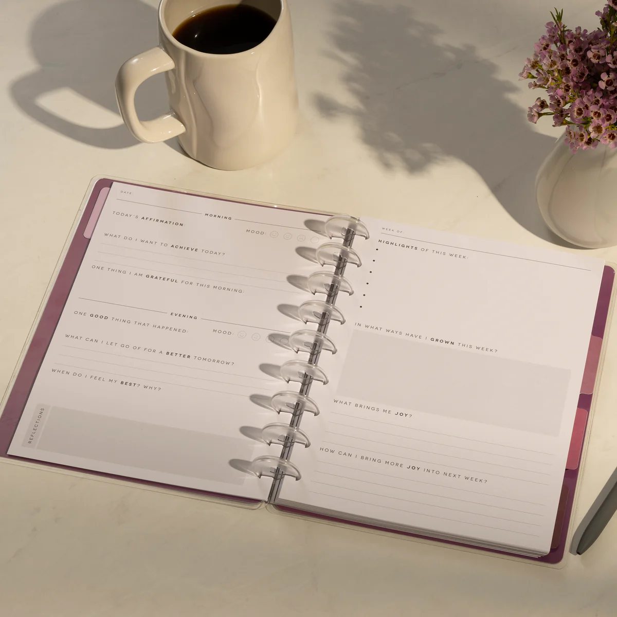 Reflect & Grow - Classic Guided Gratitude Journal - 80 Sheets - Image 3