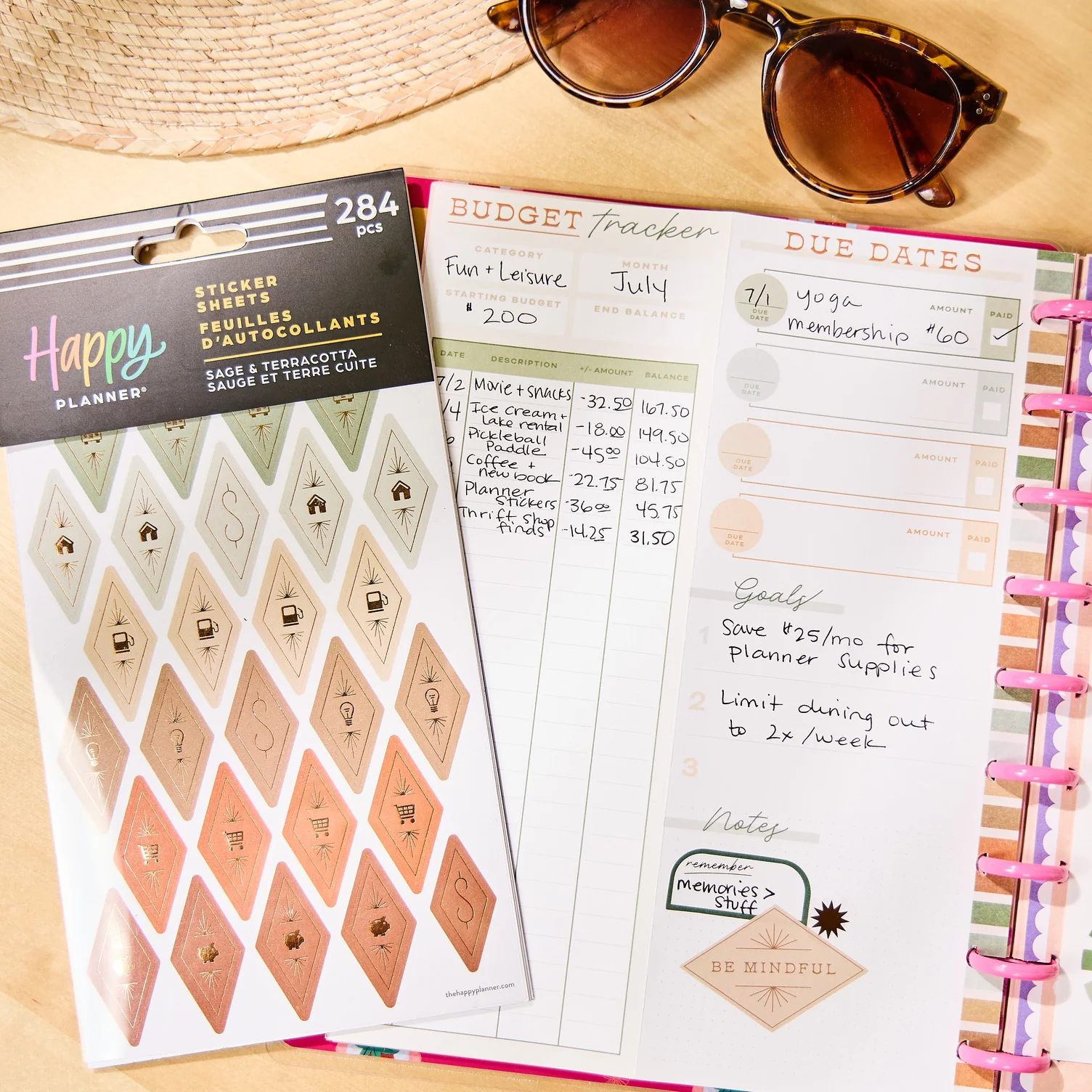 Sage & Terracotta Budget - 10 Sticker Sheets - Image 2