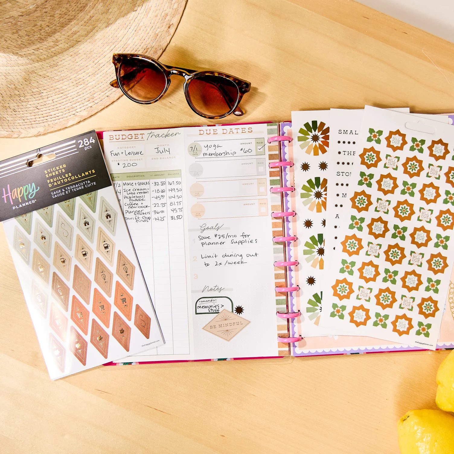 Sage & Terracotta Budget - 10 Sticker Sheets - Image 5