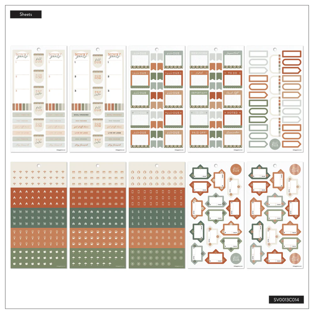 Sage & Terracotta Budget - Value Pack Stickers - Image 5