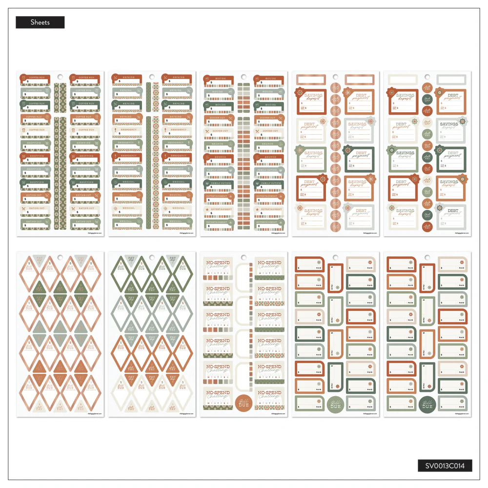 Sage & Terracotta Budget - Value Pack Stickers - Image 6