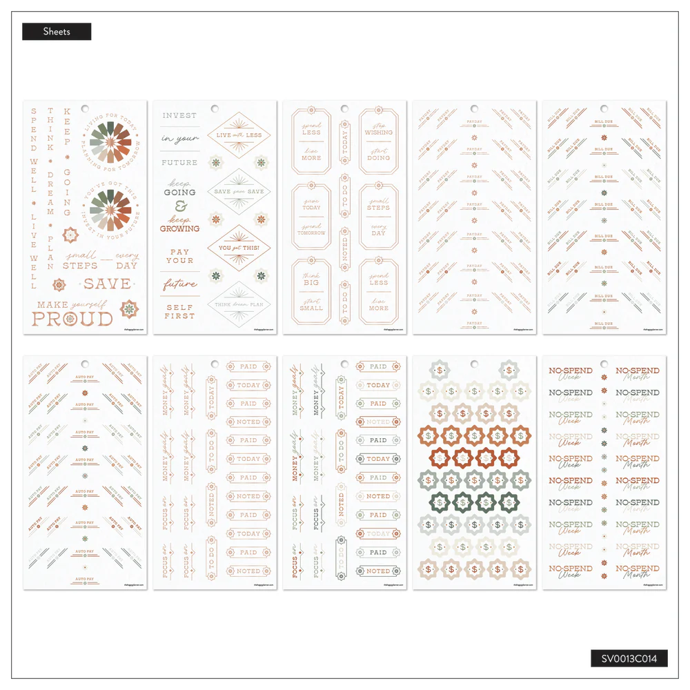 Sage & Terracotta Budget - Value Pack Stickers - Image 7