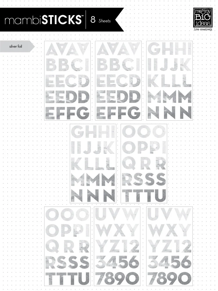 Uppercase Alphabet Letters - Silver Foil - Image 2