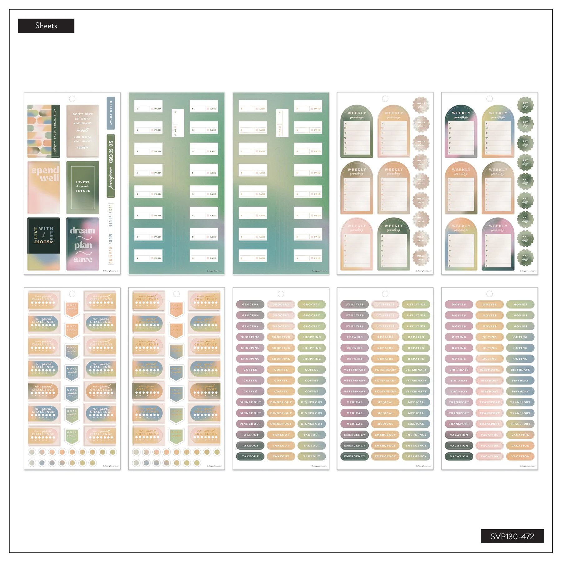 Savvy Budgeter - Value Pack Stickers - Image 8