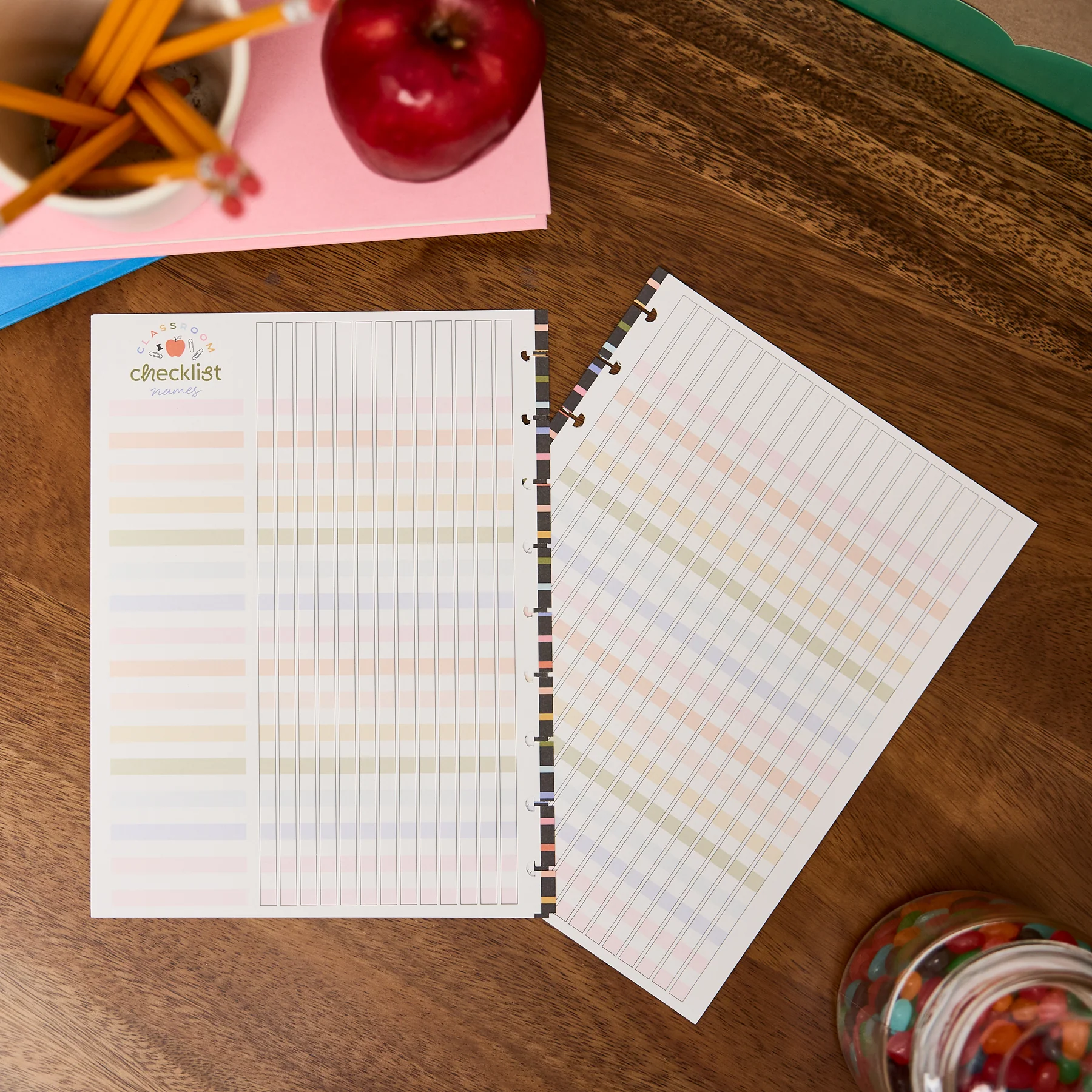 School Doodles - Classic Teacher Checklist Filler Paper - 40 Sheets - Image 6