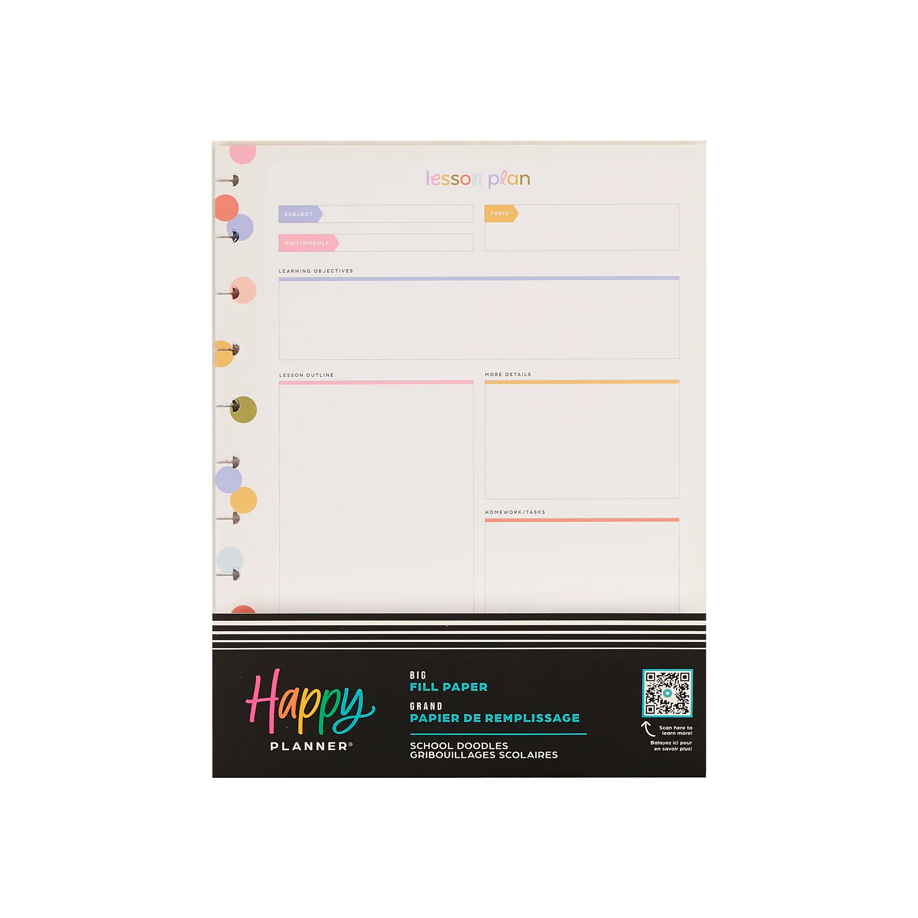 School Doodles - Lesson Plan Big Filler Paper - 40 Sheets - Image 8