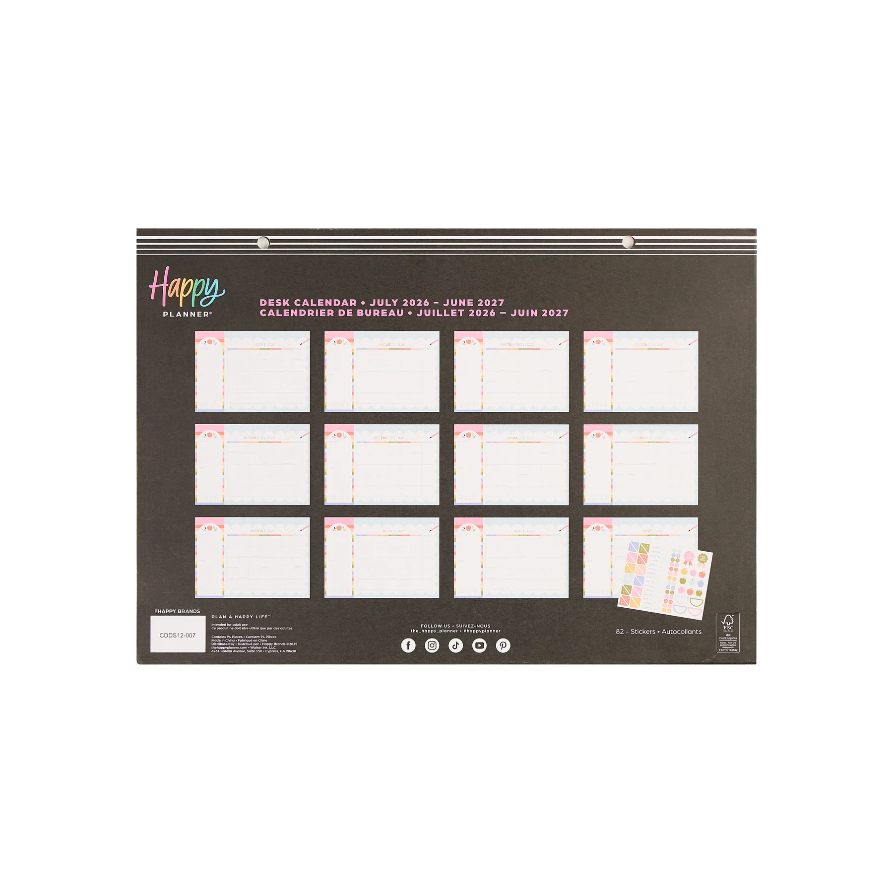 School Doodles - Small Desk Calendar - 12 Months - Image 10