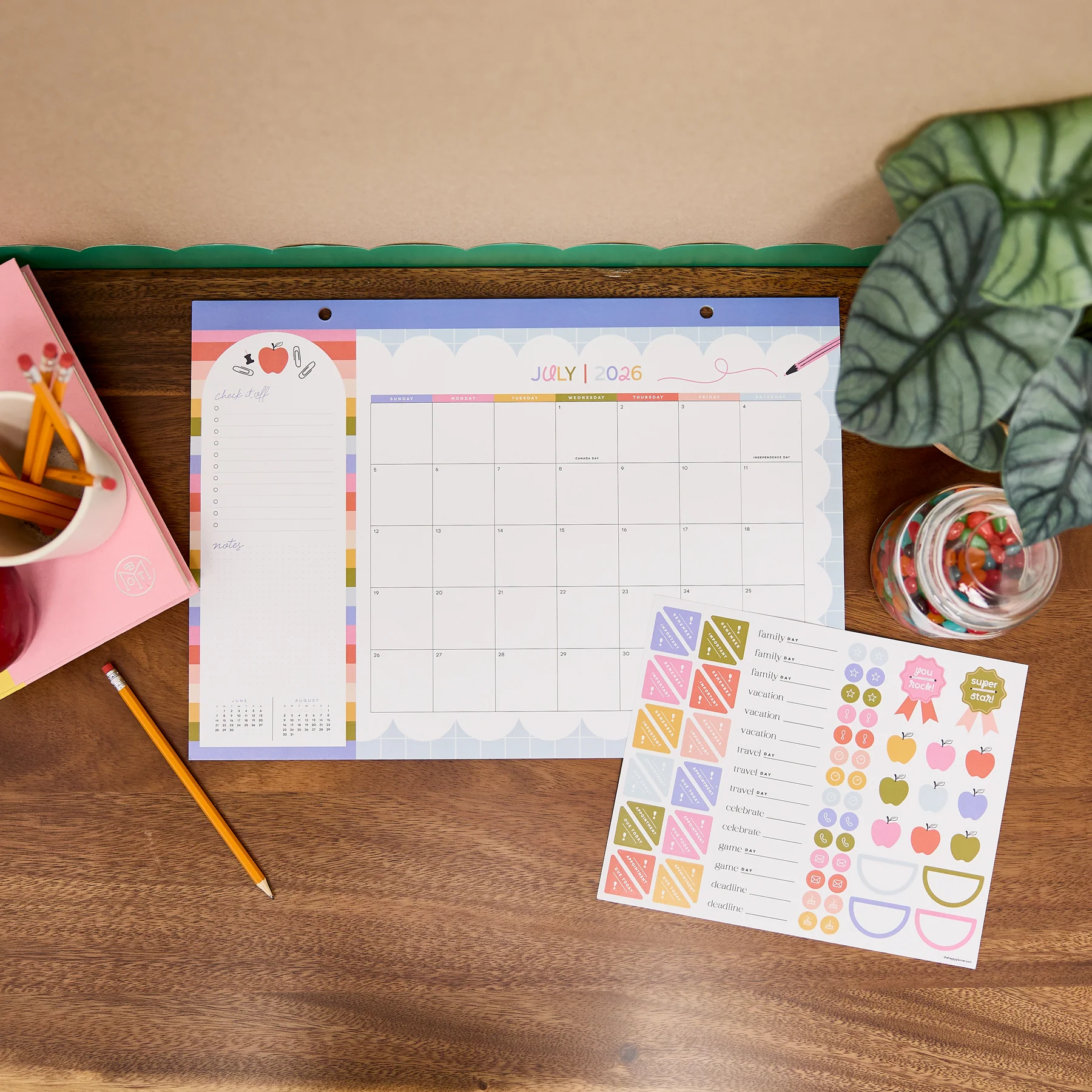 School Doodles - Small Desk Calendar - 12 Months - Image 6