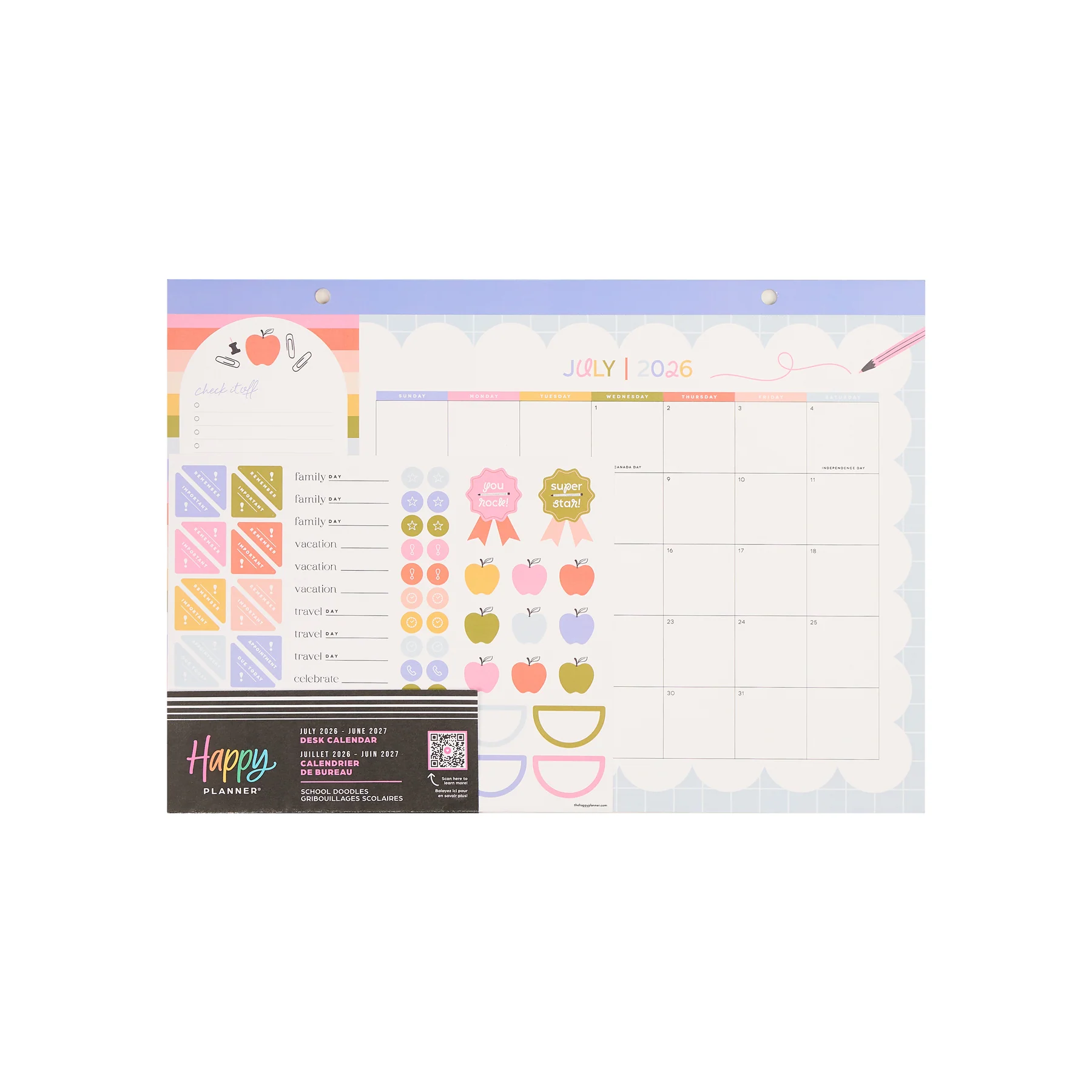 School Doodles - Small Desk Calendar - 12 Months - Image 7