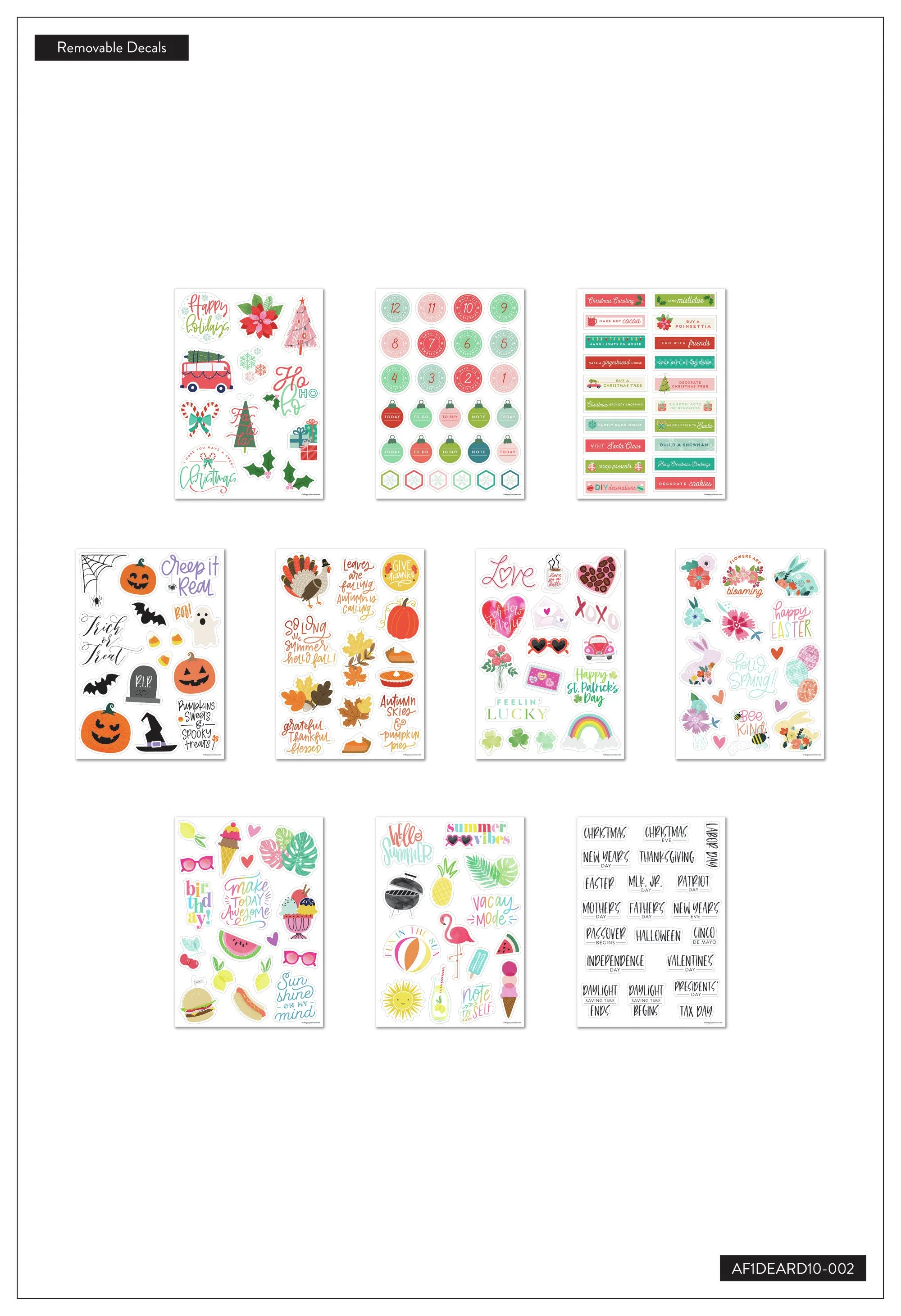 Seasonal Dry Erase Removable Decals - Image 3