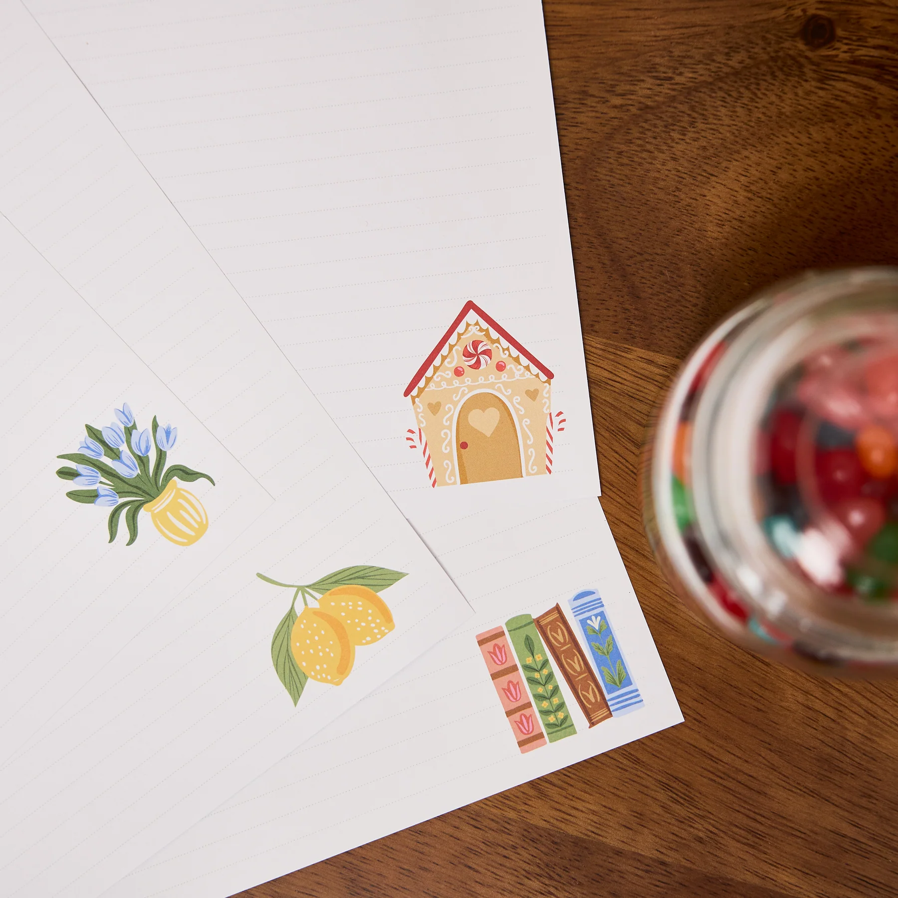 Seasonal Joy Teacher - Dotted Lined Big Filler Paper - 40 Sheets - Image 4