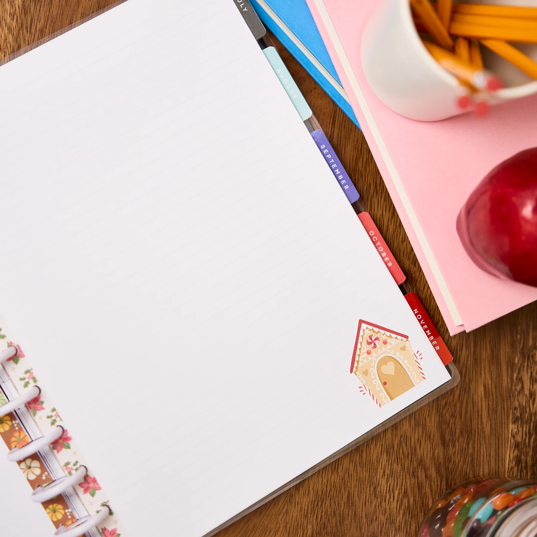 Seasonal Joy Teacher - Dotted Lined Big Filler Paper - 40 Sheets - Image 6