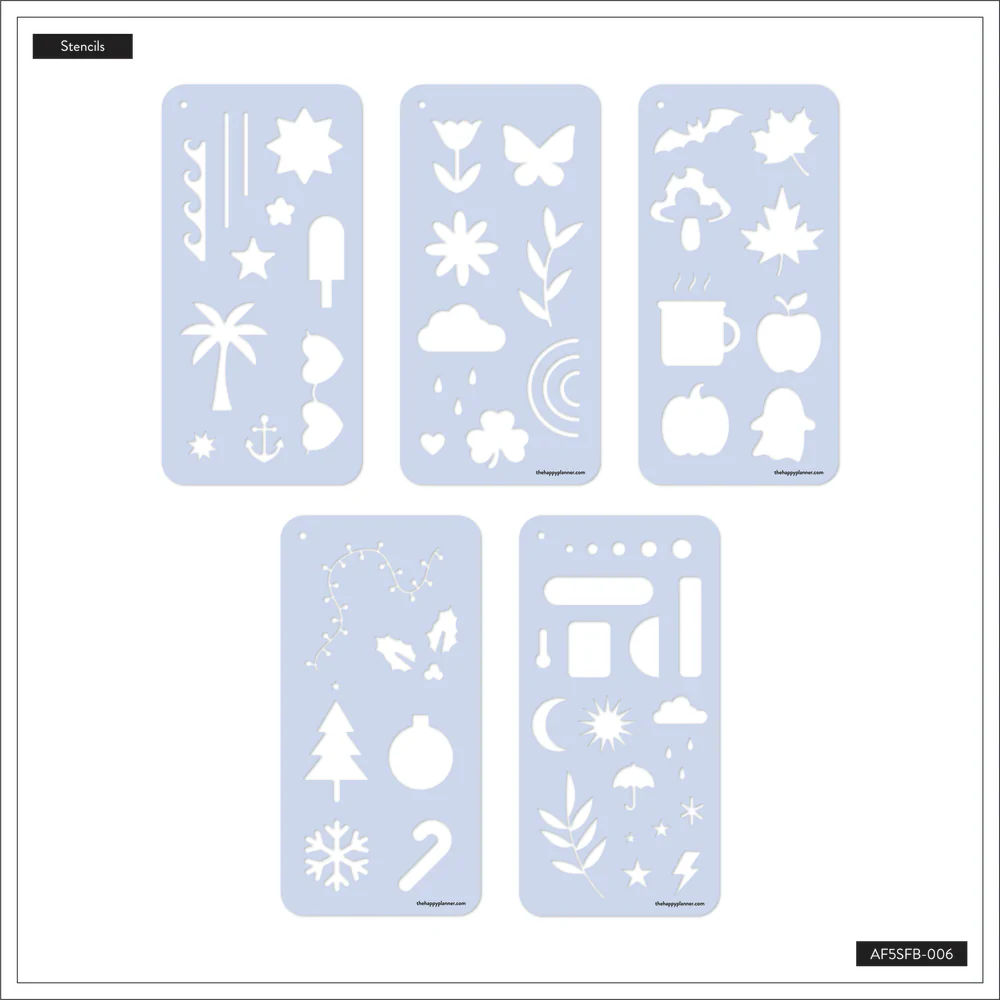 Seasonal - Stencil Fan Book - 5 Sheets - Image 4