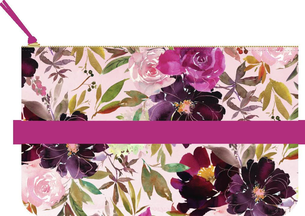 Seasonal Watercolor Zip Pouch With Pen Loop - Image 4